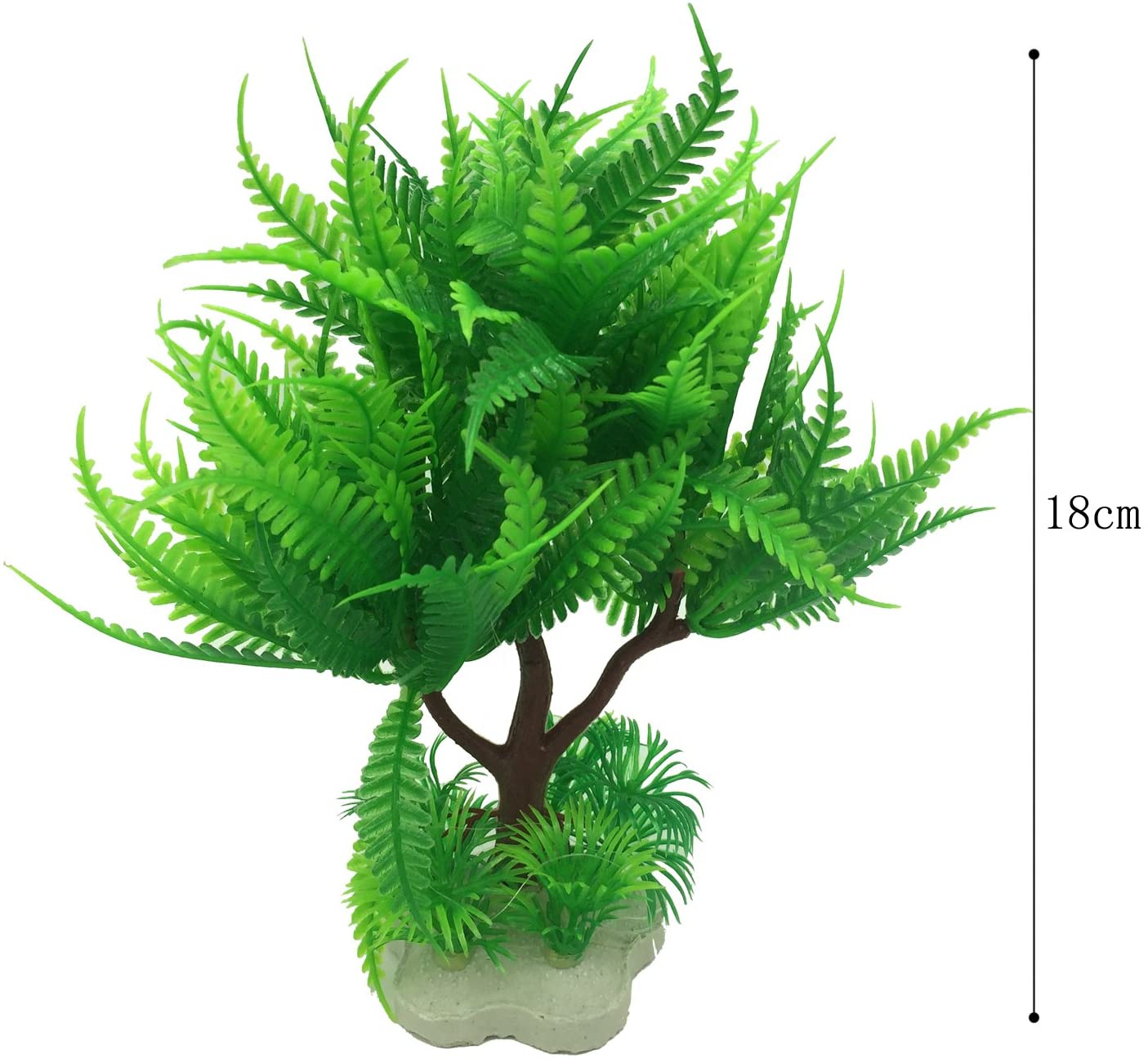  PietyPet - Decoración para pecera, 9 plantas verdes de acuario de plástico y acuario, arrecife de montaña, cueva de roca, resina, pecera, decoración para pecera 