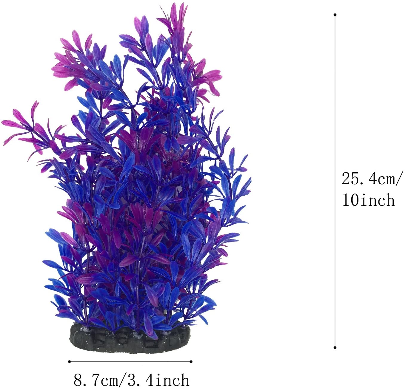  Plantas acuáticas artificiales, PietyPet 7 piezas Plantas grandes de acuario Decoraciones plásticas del tanque de peces, Planta de simulación viva Criatura Acuario Paisaje morado 