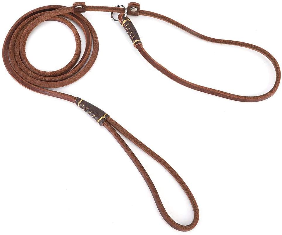  Pssopp Correa para Perros, Cuerda de tracción para Mascotas Correa de Plomo Correa para Tirar del Perro Correa de Cuero Artificial Collar de Correa de Plomo para Perros Entrenamiento Caminar 