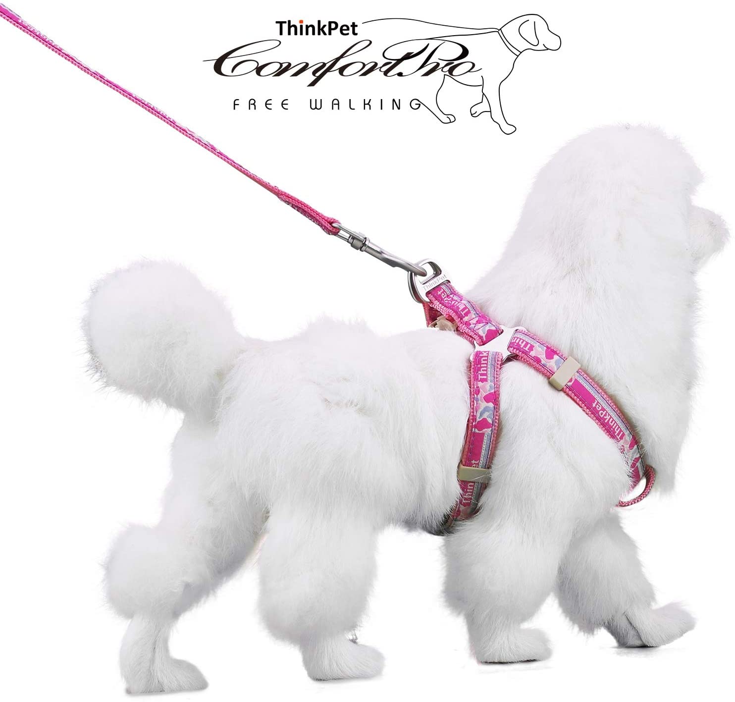  ThinkPet ComfortPro Kit Correa & arnés para Perro Correa Bonita Fuerte arnés de Nylon Ajustable Correa y arnés para Perro pequeño Perrito 