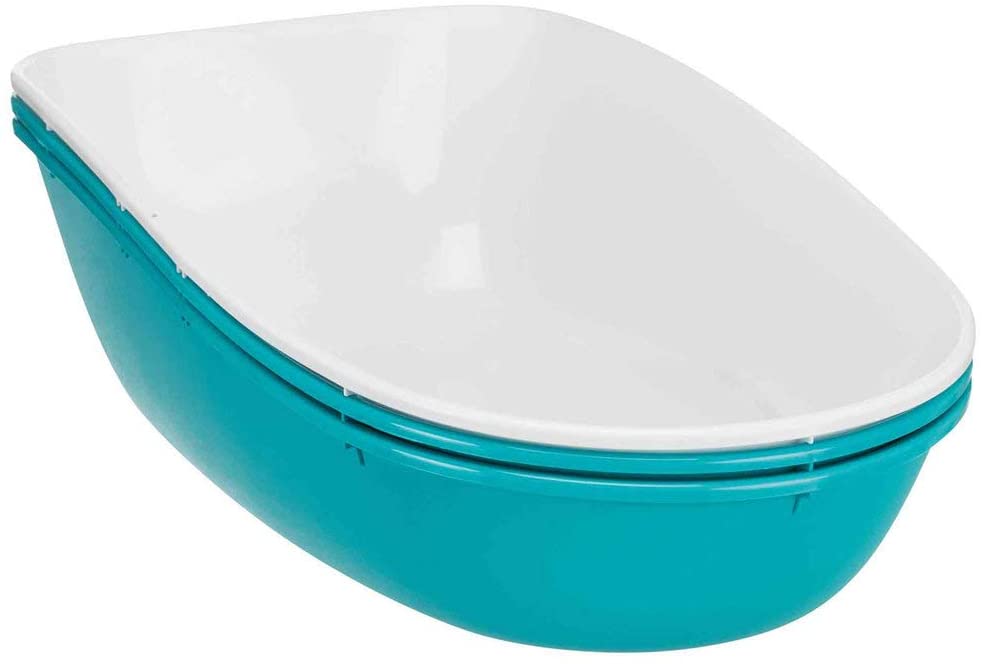  Trixie Bandeja Higiénica Arenero Gatos - Bandeja Sanitaria Autolimpiable Gatera Arenero Caja De Arena Bertotop Arenero Cubierto 39 x 42 x 59 cm Azul 