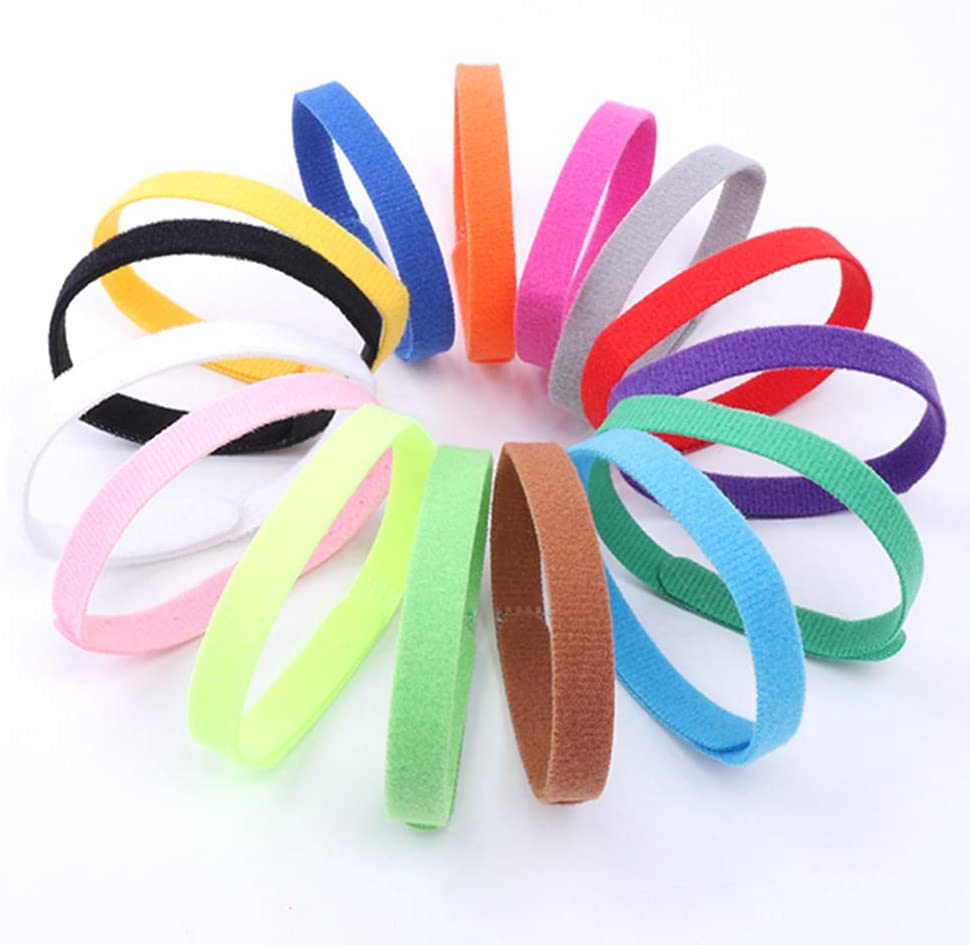  Zelro - Collar de identificación para cachorros de 15 colores, bandas de identificación de algodón ajustables de doble cara para mascotas, cachorros, gatitos, conejos, cerdos y otros animales pequeños 