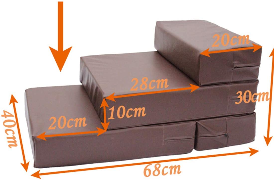  Zhyaj Rampa para Perros Escalera Perro Escaleras para Perros Cama Perro Grande Perros escaleras Altas Mascotas Tela Malla Escalera Perro Desmontable Ensamblable Fácil Limpiar Favorito Familia Rosado 