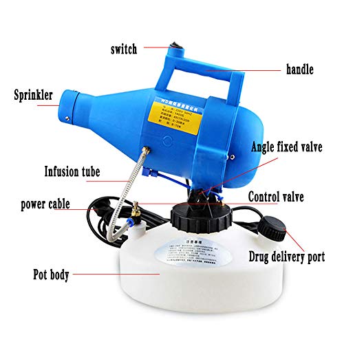 4.5L Ultra Baja Capacidad Atomizador Eléctrico ULV Nebulizador Pulverizador Portátil Eléctrica Pulverizador Térmico Fogger Máquina De Desinfección Atomizador Adecuado Para Farm Hotel Escuela Patio