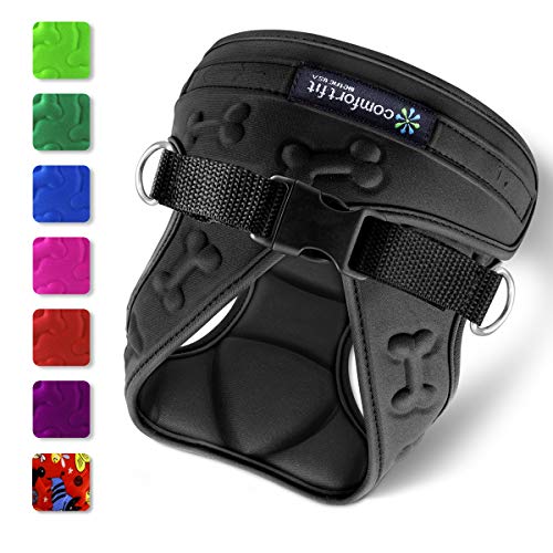 Arnés para Perros métrico de EE.UU/Ajuste cómodo, sin Tirar, fácil de Poner y Quitar. Arnés Interior y Exterior Acolchado Suave para Cachorros ● Garantiza Que tu Perro esté cómodo y cómodo
