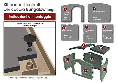 Bama - Kit de Paneles aislantes para caseta Bungalow