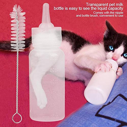 Broco 3pcs / Set de Silicona Transparente alimentador Duradero Botella de Leche for los Mascotas 60ml