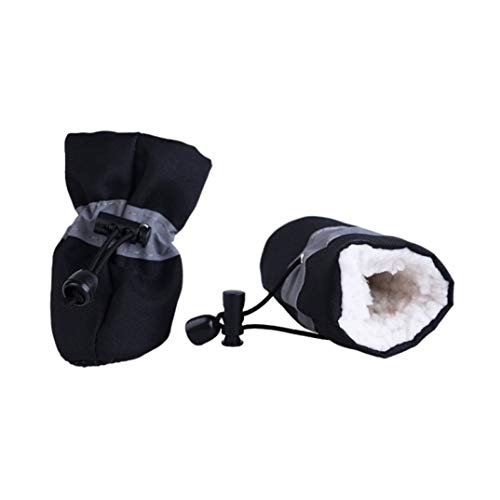 Calzado Impermeable para Perros, Botas Antideslizantes, Botas para la Nieve, Botas, Calcetines Gruesos para Cachorros, Botas para Mascotas, Protectores para Patas, 4 Piezas