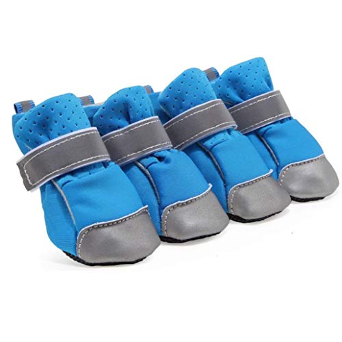 Calzado Transpirable para Perros Calcomanías mágicas Reflectantes para Verano Sandalias para Mascotas con Estilo Suave y Duradero de Fondo Suave