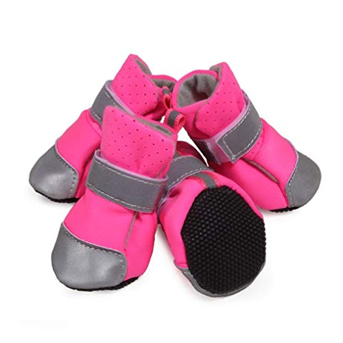 Calzado Transpirable para Perros Calcomanías mágicas Reflectantes para Verano Sandalias para Mascotas con Estilo Suave y Duradero de Fondo Suave