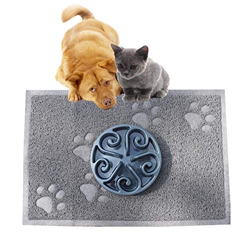 Cloud Heart - Alfombrilla para comida para perros y gatos, impermeable, antideslizante