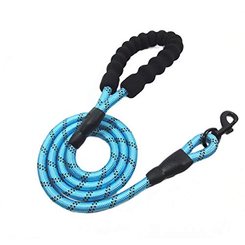 Collares Básicos para Perrosschiuma per Catena Riflettente A Forma Di Cane Multicolore con Cordino Tondo Manico Comodo Catena per Cani Di Grossa Taglia Sky-Blue: 1,5 M * 1,5 Cm
