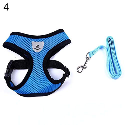 CricTeQleap Surprise Venta Lindo arnés de Perro pequeño Cachorro Moda Chaleco de Malla + Correa Juego de Suministros para Mascotas