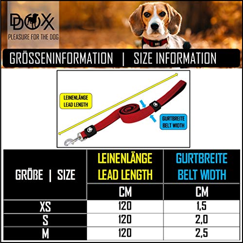 DDOXX Correa Perro Air Mesh, Acolchado, Lazo de Mano, 120 cm | Diferentes Colores & Tamaños | para Perros Pequeño, Mediano y Grande | Accesorios Gato Cachorro | Verde, M