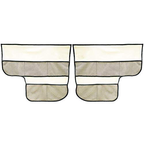DOGKLDSF Oxford Dog Cat Car Door Windows Protector Mat Car Door Covers Dog Cat Scratch Guard Mat Pet Supplies,Beige,66x56cm