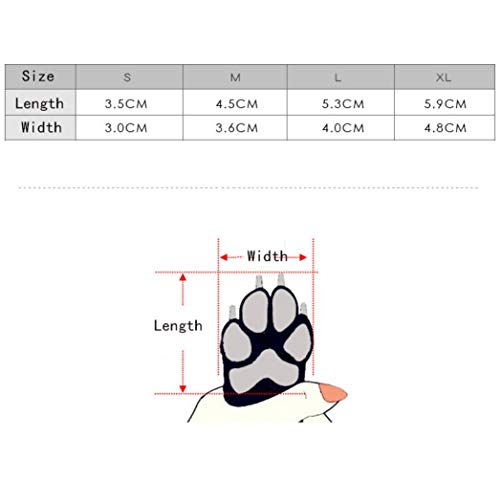 Donad Zapatos de Invierno Antideslizantes de Goma para Perros Transpirables Calcetines Impermeables para Perros de Nieve para Cachorros de Perros pequeños Calzado
