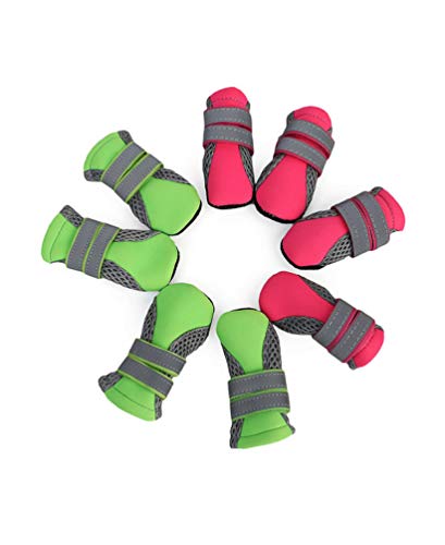 Donad Zapatos de Invierno Antideslizantes de Goma para Perros Transpirables Calcetines Impermeables para Perros de Nieve para Cachorros de Perros pequeños Calzado