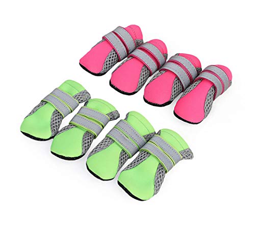 Donad Zapatos de Invierno Antideslizantes de Goma para Perros Transpirables Calcetines Impermeables para Perros de Nieve para Cachorros de Perros pequeños Calzado