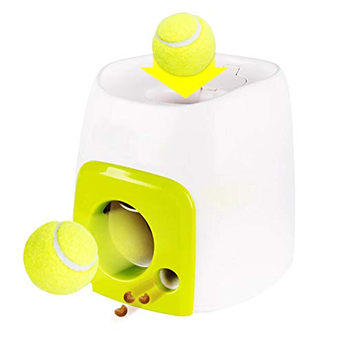 Edhua Lanzador automático de Pelotas para Perros, Juguete Interactivo para Lanzador de Pelotas de Tenis para Perros