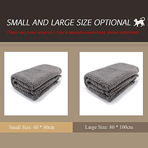 Fesjoy Manta para Mascotas,Manta para Perros Premium y esponjosa,Alfombra de Lana,Suministros para Mascotas cálidos y Suaves para Perros pequeños y Grandes,Gatos Duermen