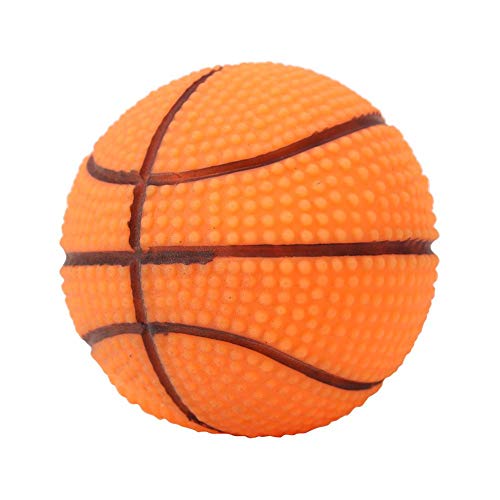 GLOGLOW 2 Tipos de Pelota chirriante para Mascotas- Hecho por Materiales no tóxicos Entrenamiento de Perros Suaves Jugar Pelota para Masticar con Sonido Juguete para Cachorros (Baloncesto)