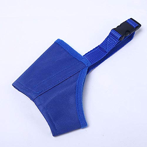 Gulunmun Mascota Nylon Máscara Ajustable Mordida de Corteza Bozal de Boca Suave Aseo Anti Stop Masticar para Perros pequeños Grandes Productos para Mascotas-Azul, 6