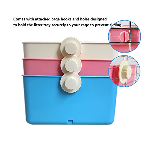 HongYH Pet Small Rat Toilet, Square Potty Entrenador Corner Litter Bedding Box Pet Pan para Small Animal/Rabbit / Conejillo de Indias/galesaur / Huron (Color Aleatorio)
