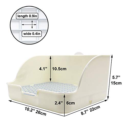 HongYH Pet Small Rat Toilet, Square Potty Entrenador Corner Litter Bedding Box Pet Pan para Small Animal/Rabbit / Conejillo de Indias/galesaur / Huron (Color Aleatorio)