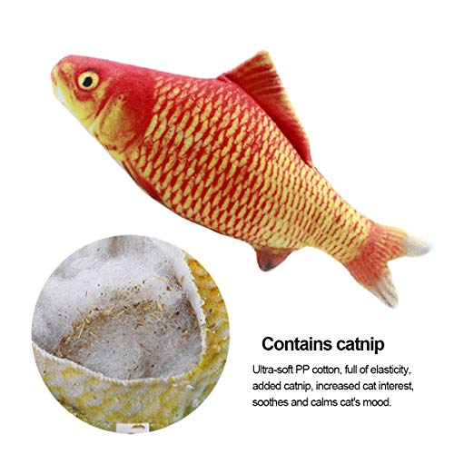 LIZHIGE Catnip Fish Toys, Juguetes Interactivos Soft Cat Felpa Pescado Realista Simulado Gato Juguetes de Menta Gatos Gatito