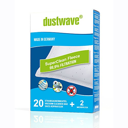 Mega Pack – 20 Bolsas de aspiradora Adecuado para Solac – A partir de 2841 New Beagle Care Aspiradora – dustwave® Marca Bolsa para el polvo/Fabricado en Alemania + Incluye Micro de filtro