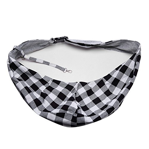 Mochila para mascotas Blanco y negro Mochila hacia fuera bolsas de mascotas bolsa de transporte de mascotas Mochila Diagonal Bolsa de hombro perro transpirable Mochila del perrito de los Mascotas