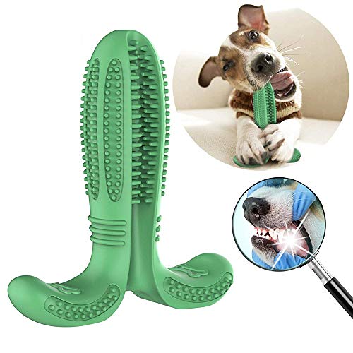 NHY Perro Cepillo de Dientes Palo Masticar Limpiador de Dientes Mascota Cuidado bucal Cachorro Cepillado Dental mordedura de Goma Natural Limpieza de Dientes masajeador Leche Sabor Dulce