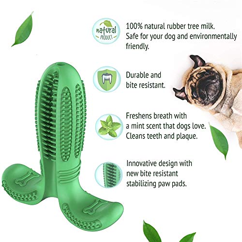 NHY Perro Cepillo de Dientes Palo Masticar Limpiador de Dientes Mascota Cuidado bucal Cachorro Cepillado Dental mordedura de Goma Natural Limpieza de Dientes masajeador Leche Sabor Dulce