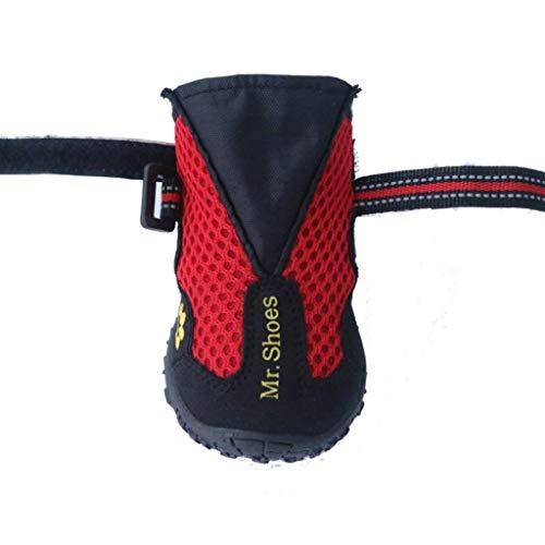 OLADO 4Pcs Zapatos para Perros Mascotas Botas de Lluvia Antideslizantes Transpirables al Aire Libre para pequeñas, Medianas y Grandes Mantener abrigado