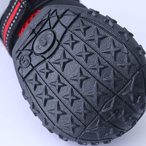 OLADO 4Pcs Zapatos para Perros Mascotas Botas de Lluvia Antideslizantes Transpirables al Aire Libre para pequeñas, Medianas y Grandes Mantener abrigado