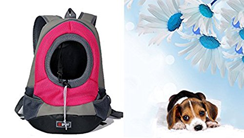 Orchidtent perro mochila Carrier – Portátil perro Front Carrier Cachorro de malla con unidades/diseño de cabeza de/doble hombros correas perro mascota bolsa de transporte Mochila