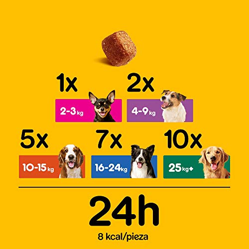 PEDIGREE Tasty Bites Chewy Cubes Carne y Aves de 130 g para educar (Pack de 6)