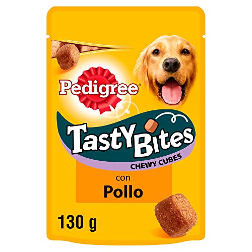 PEDIGREE Tasty Bites Chewy Cubes Carne y Aves de 130 g para educar (Pack de 6)
