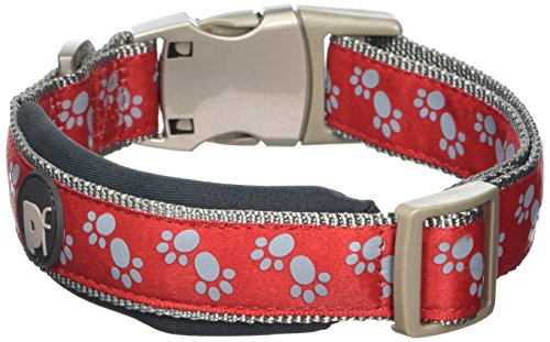 Petface Signature Collar Acolchado para Perro, de la Marca, Talla pequeña, con Lunares de Color Gris