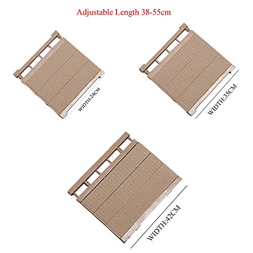 Puerta ajustable para mascotas Valla para perros Puerta de seguridad para bebés Puerta aislante para mascotas Barrera interior para gatos pequeños Organizador de armario,Marrón,Width42cm