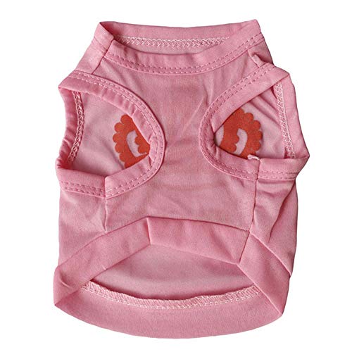 QIEZI Mascota Chaleco Grande Y Mediano Tamaño Camiseta De Perro Bicolor Perro Grande Corona De Refrigeración Chaleco (Color : Pink, Size : M)
