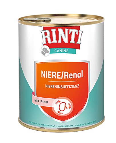 RINTI Canine Riñón/renal Vacuno, 6 Pack (6 x 800 g)