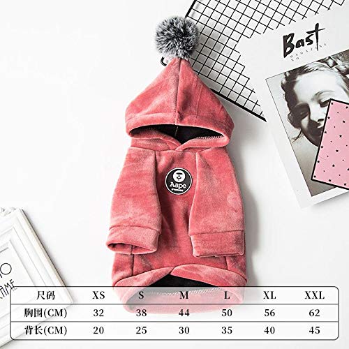 Ropa De Invierno Para Perros Teddy Pomerania Perro Pequeño Ropa Linda Ropa De Otoño E Invierno Ropa Para Mascotas Venta Linda Ball ball compuesto suéter rosa XXL-recomendado dentro de 11-14 kg