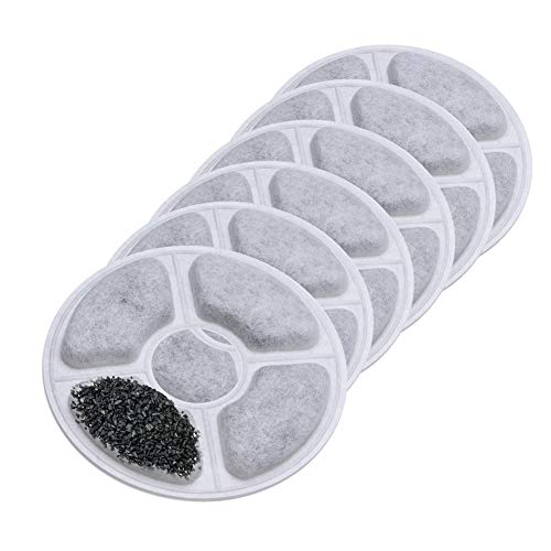Salmue 6 Filtros de 2L Fuentes de Agua Gato/Perro para Fuentes de Flores, Filtros de Repuesto de Fuentes de Mascotas, filtros de Agua para Fuentes de Agua Potable para Mascotas