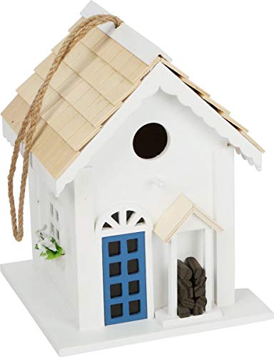 small foot company pájaros de Madera Estilo casa de Campo para Colgar, Caja Nido Decorativa para el jardín Decoraciones, Multicolor, Talla única