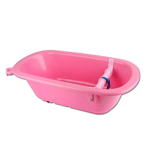 Tina de baño plástica del Perro, baño del Gato del Perro casero, baño de la Piscina, los 70 * 47 * 27cm (Color : Pink)