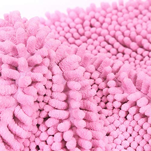 TuoTang Perro de Mascota Super Absorbente Toalla Grande Toalla Absorbente artefacto Secado rápido de Peluche de Oro baño de casa de Gato Suministros Esenciales,Rose (Re)