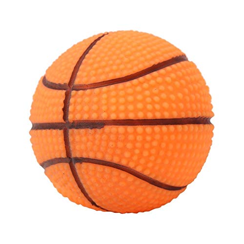Wmchiwan Suministros para el Entrenamiento de Mascotas Entrenamiento de Mascotas Mascar Bola de Sonido Jugar Pelota Juguete de Perro Cachorro Juguete de Sonido for Perro Mascota (Baloncesto)