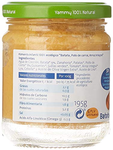 Yammy, Pack Potitos Comida (Verduras, Pollo, Ternera y Lubina) - 12 de 195 gr. (Total 2340 gr.)
