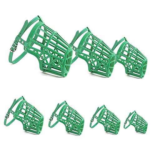 Yener Fashion Pet Dog Bozales 3 Tipos de Colores Protección del Medio Ambiente Funda de Goma para Perros para Cachorros y Suministros para Mascotas de Perros medianos, Negro, XL